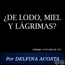 DE LODO, MIEL Y LGRIMAS? - Por DELFINA ACOSTA - Domingo, 19 de Junio de 2011